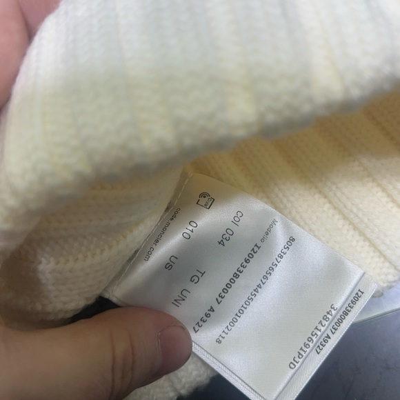 Moncler Wool Knit Beanie with Pom-Pom